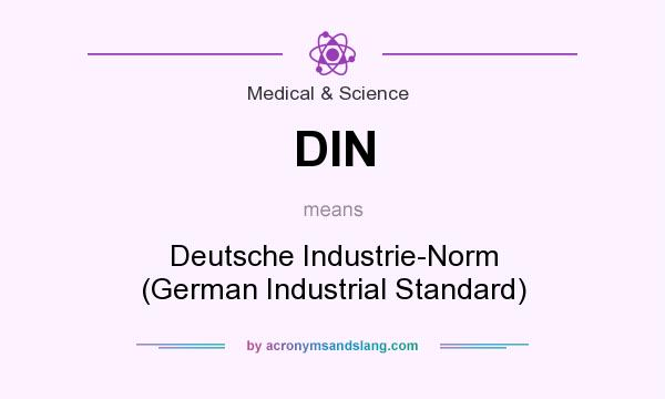 What does DIN mean? It stands for Deutsche Industrie-Norm (German Industrial Standard)