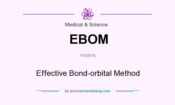 What does EBOM mean? It stands for Effective Bond-orbital Method