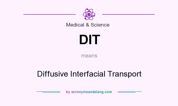 What does DIT mean? It stands for Diffusive Interfacial Transport