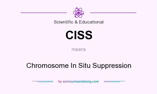 What does CISS mean? It stands for Chromosome In Situ Suppression