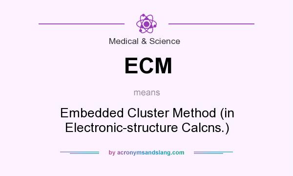 What does ECM mean? It stands for Embedded Cluster Method (in Electronic-structure Calcns.)