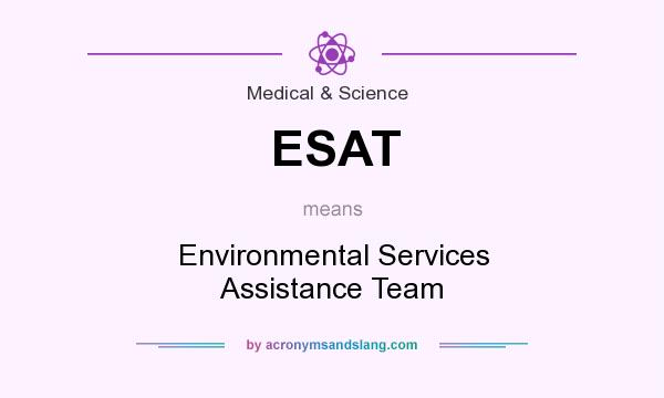 What does ESAT mean? It stands for Environmental Services Assistance Team