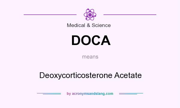 What does DOCA mean? It stands for Deoxycorticosterone Acetate