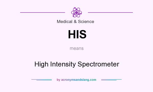 What does HIS mean? It stands for High Intensity Spectrometer
