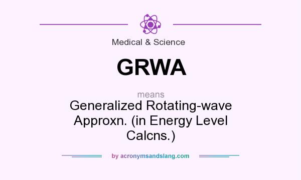 What does GRWA mean? It stands for Generalized Rotating-wave Approxn. (in Energy Level Calcns.)