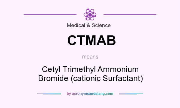 What does CTMAB mean? It stands for Cetyl Trimethyl Ammonium Bromide (cationic Surfactant)