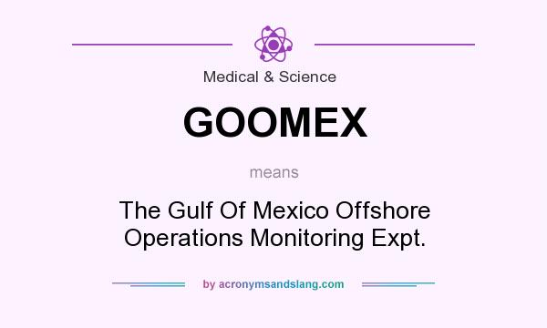 What does GOOMEX mean? It stands for The Gulf Of Mexico Offshore Operations Monitoring Expt.
