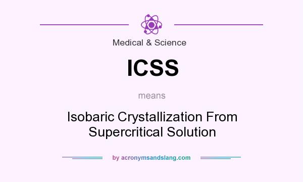 What does ICSS mean? It stands for Isobaric Crystallization From Supercritical Solution
