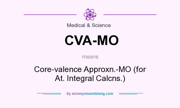 What does CVA-MO mean? It stands for Core-valence Approxn.-MO (for At. Integral Calcns.)