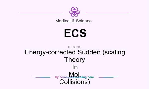 What does ECS mean? It stands for Energy-corrected Sudden (scaling Theory In Mol. Collisions)