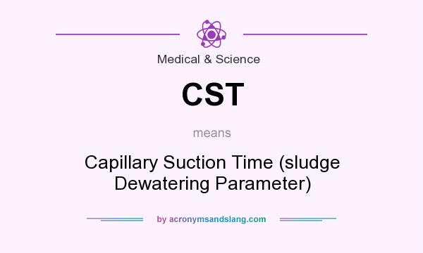 What does CST mean? It stands for Capillary Suction Time (sludge Dewatering Parameter)