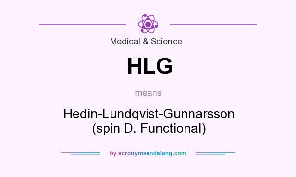What does HLG mean? It stands for Hedin-Lundqvist-Gunnarsson (spin D. Functional)