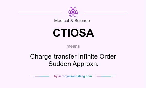 What does CTIOSA mean? It stands for Charge-transfer Infinite Order Sudden Approxn.