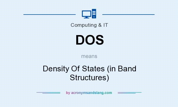 What does DOS mean? It stands for Density Of States (in Band Structures)