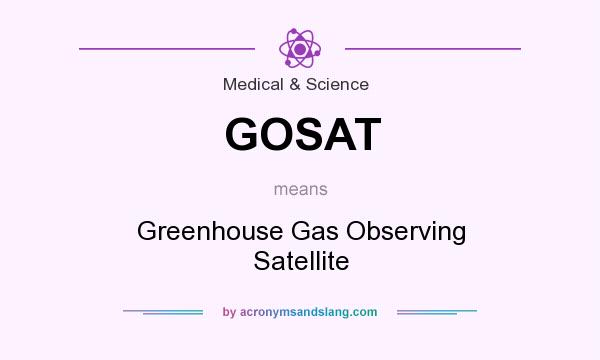What does GOSAT mean? It stands for Greenhouse Gas Observing Satellite