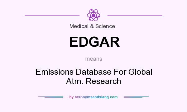 What does EDGAR mean? It stands for Emissions Database For Global Atm. Research