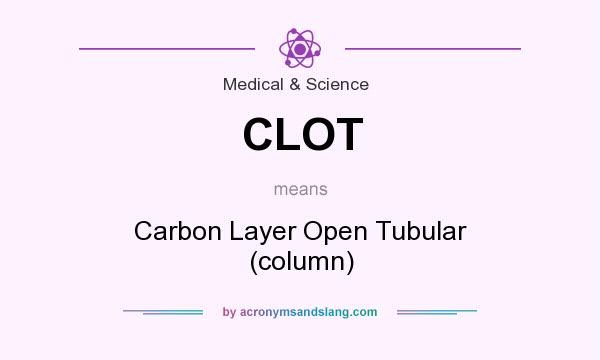 What does CLOT mean? It stands for Carbon Layer Open Tubular (column)