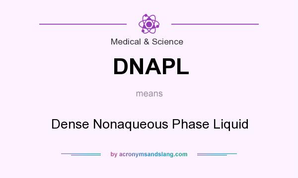 What does DNAPL mean? It stands for Dense Nonaqueous Phase Liquid