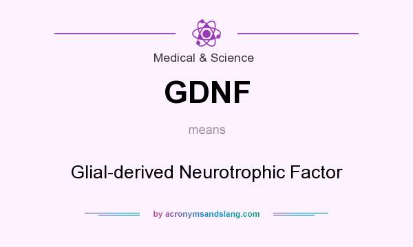 What does GDNF mean? It stands for Glial-derived Neurotrophic Factor