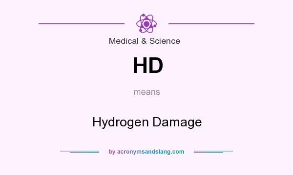 What does HD mean? It stands for Hydrogen Damage