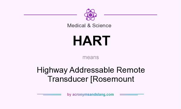 What does HART mean? It stands for Highway Addressable Remote Transducer [Rosemount