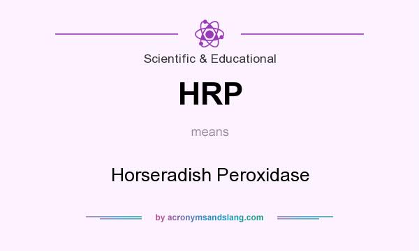 What does HRP mean? It stands for Horseradish Peroxidase