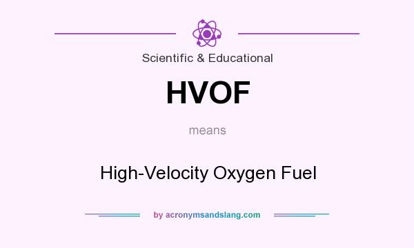 What does HVOF mean? It stands for High-Velocity Oxygen Fuel