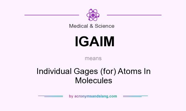 What does IGAIM mean? It stands for Individual Gages (for) Atoms In Molecules