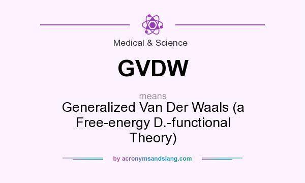 What does GVDW mean? It stands for Generalized Van Der Waals (a Free-energy D.-functional Theory)
