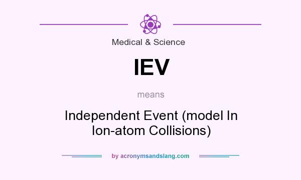 What does IEV mean? It stands for Independent Event (model In Ion-atom Collisions)