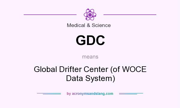 What does GDC mean? It stands for Global Drifter Center (of WOCE Data System)