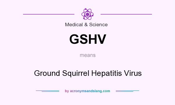 What does GSHV mean? It stands for Ground Squirrel Hepatitis Virus