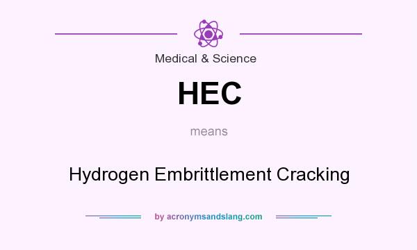 What does HEC mean? It stands for Hydrogen Embrittlement Cracking