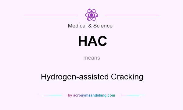 What does HAC mean? It stands for Hydrogen-assisted Cracking