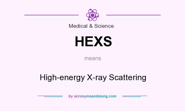 What does HEXS mean? It stands for High-energy X-ray Scattering
