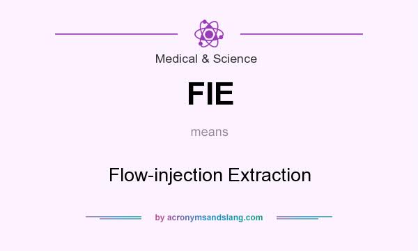 What does FIE mean? It stands for Flow-injection Extraction