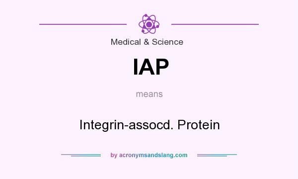 What does IAP mean? It stands for Integrin-assocd. Protein