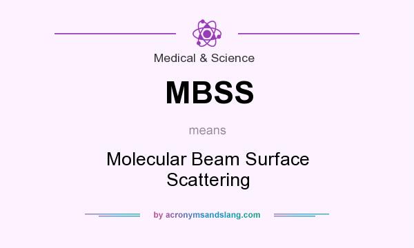 What does MBSS mean? It stands for Molecular Beam Surface Scattering