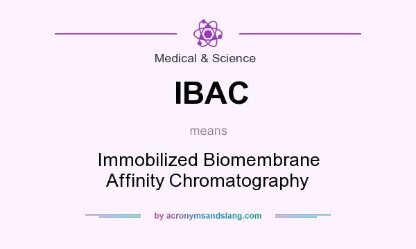 What does IBAC mean? It stands for Immobilized Biomembrane Affinity Chromatography
