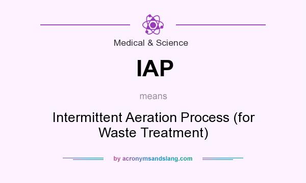 What does IAP mean? It stands for Intermittent Aeration Process (for Waste Treatment)