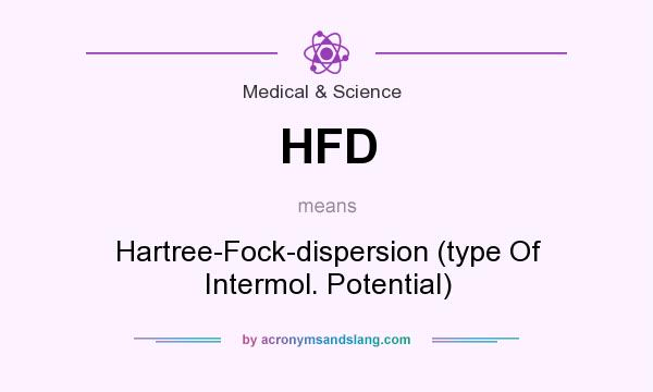 What does HFD mean? It stands for Hartree-Fock-dispersion (type Of Intermol. Potential)