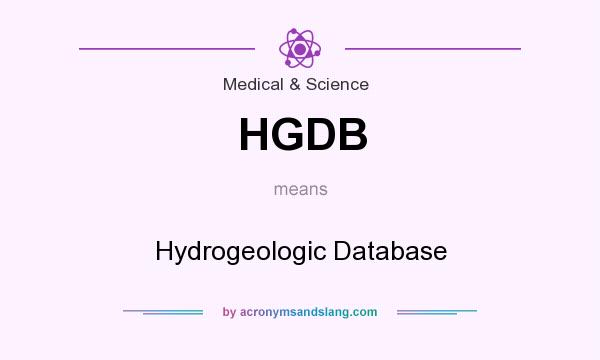 What does HGDB mean? It stands for Hydrogeologic Database
