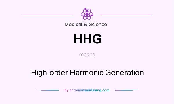 What does HHG mean? It stands for High-order Harmonic Generation