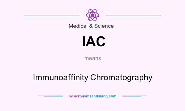 What does IAC mean? It stands for Immunoaffinity Chromatography