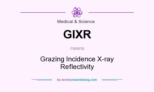 What does GIXR mean? It stands for Grazing Incidence X-ray Reflectivity