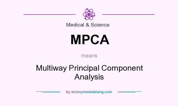 What does MPCA mean? It stands for Multiway Principal Component Analysis