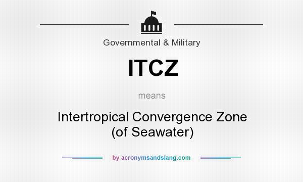 What does ITCZ mean? It stands for Intertropical Convergence Zone (of Seawater)