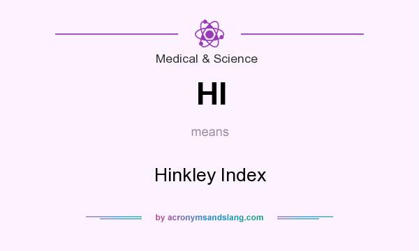 What does HI mean? It stands for Hinkley Index