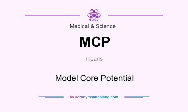 What does MCP mean? It stands for Model Core Potential