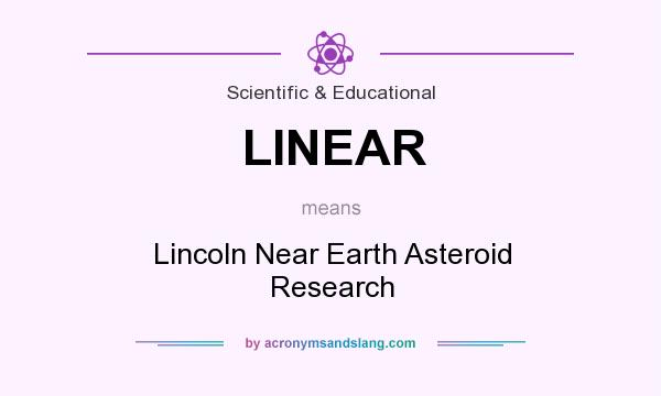 What does LINEAR mean? It stands for Lincoln Near Earth Asteroid Research